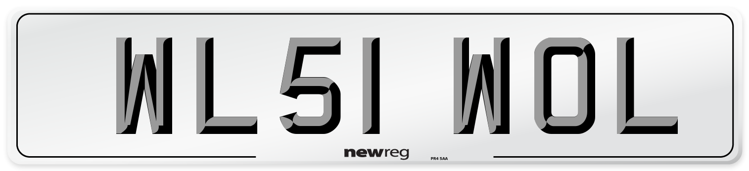WL51 WOL Number Plate from New Reg